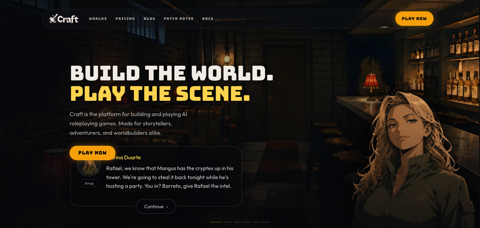 Craft homepage preview