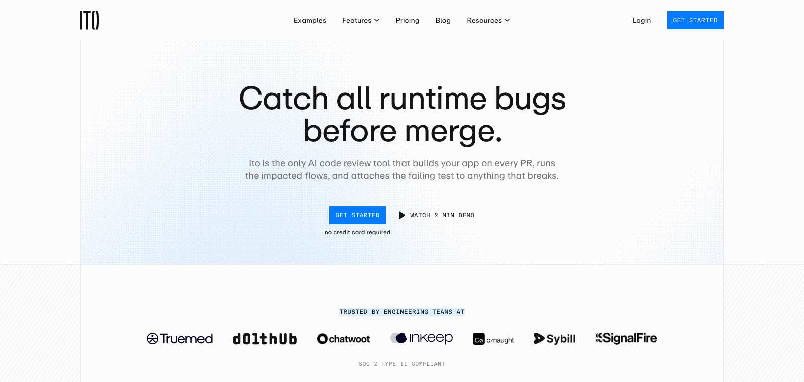 Ito homepage preview