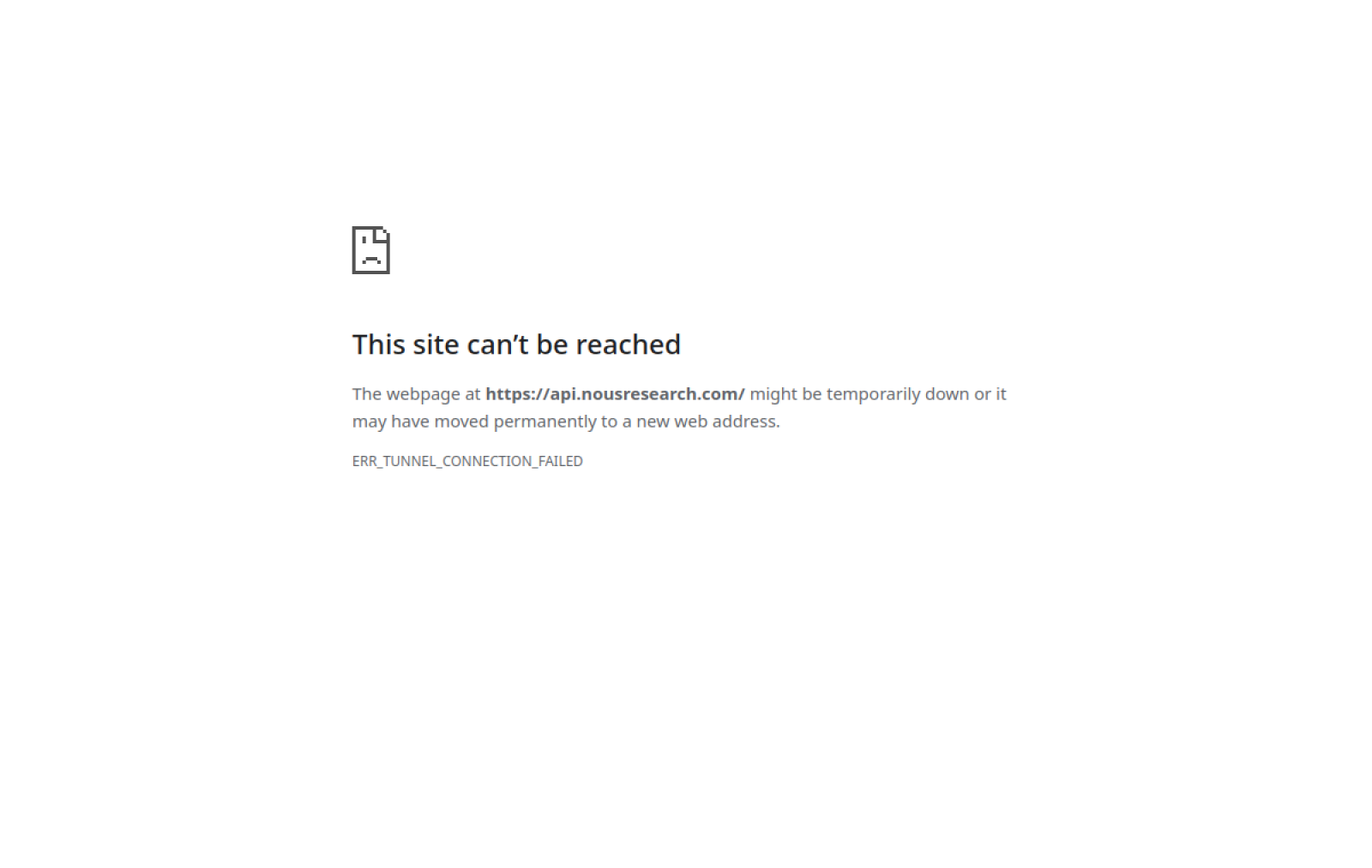 Aperçu de la page d'accueil de Nous Research API