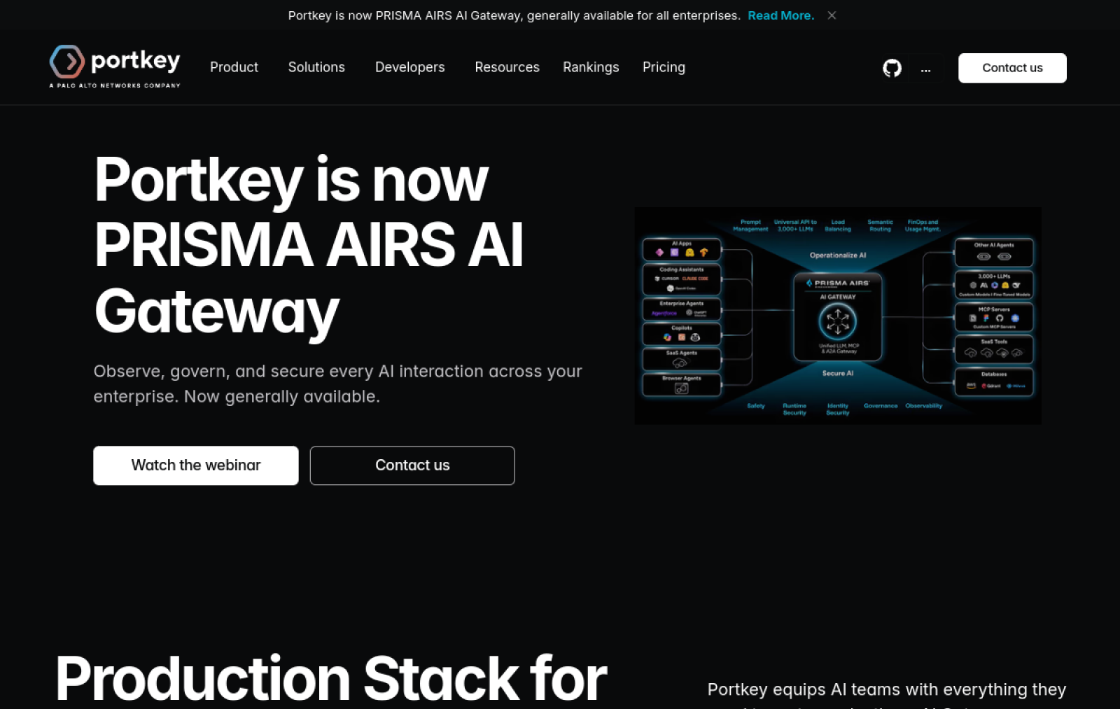 Portkey AI — превью главной страницы
