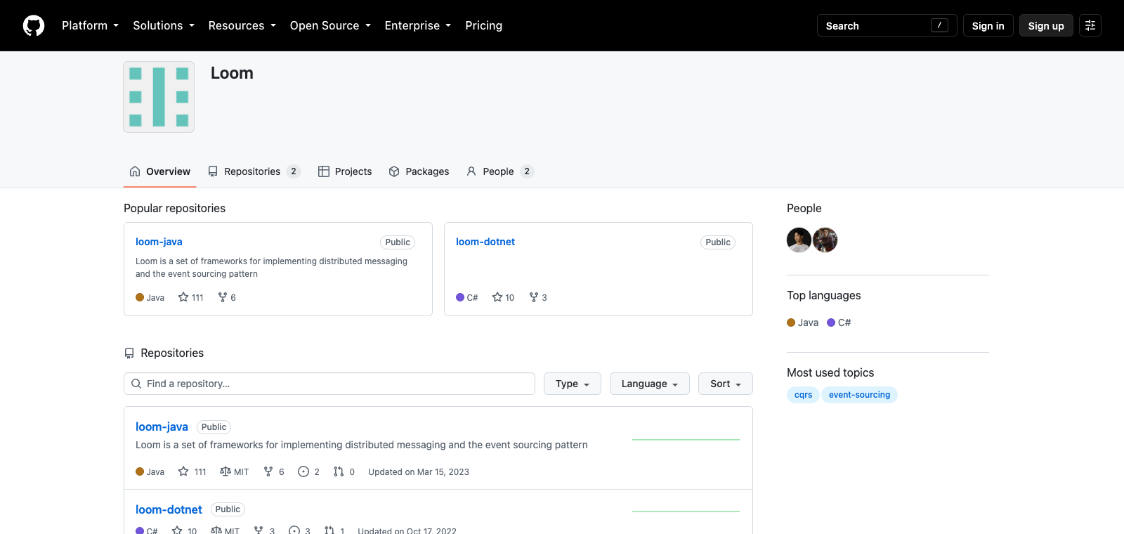Self-Loom homepage preview