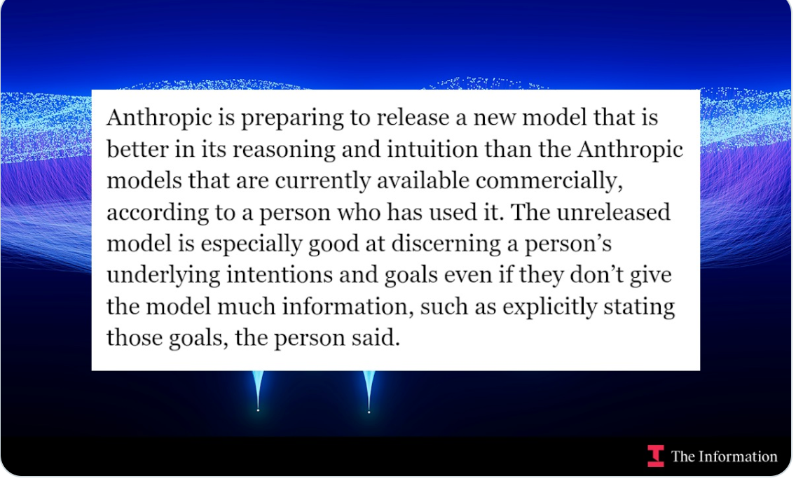 The Information report about an unreleased Anthropic model shared on X on October 19, 2026