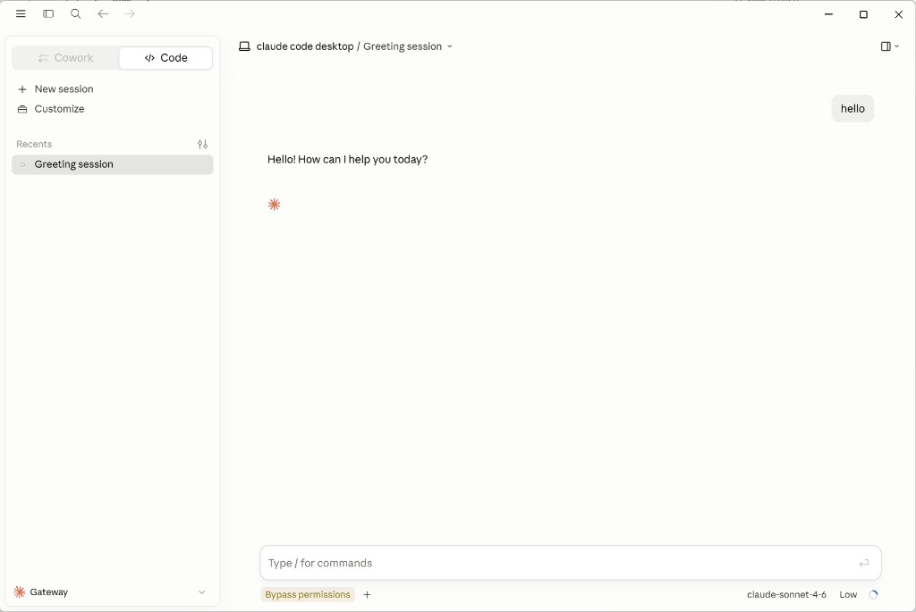 Windows:Code 模式会话与模型选择
