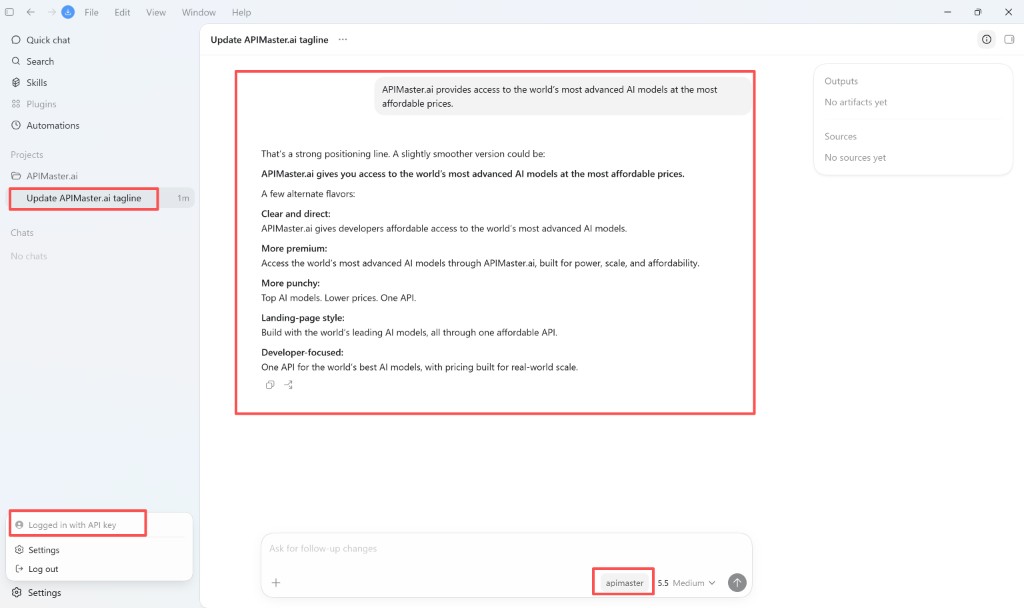 APIMaster mode with history synced
