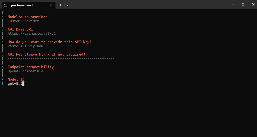 APIMaster config