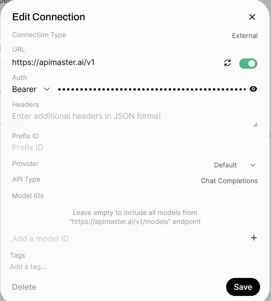 Edit Connection